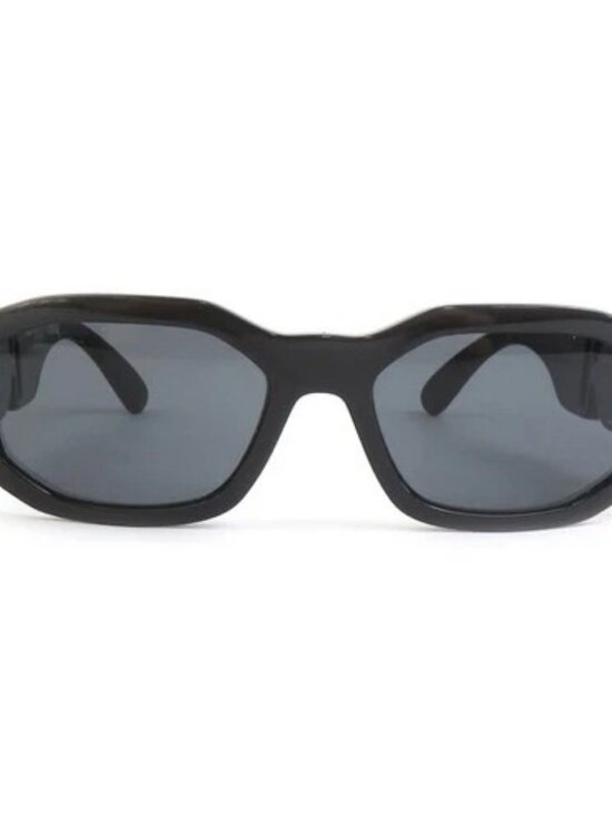 Auth VERSACE Sunglasses Black/Gold Plastic/Metal - r11186k main image 5
